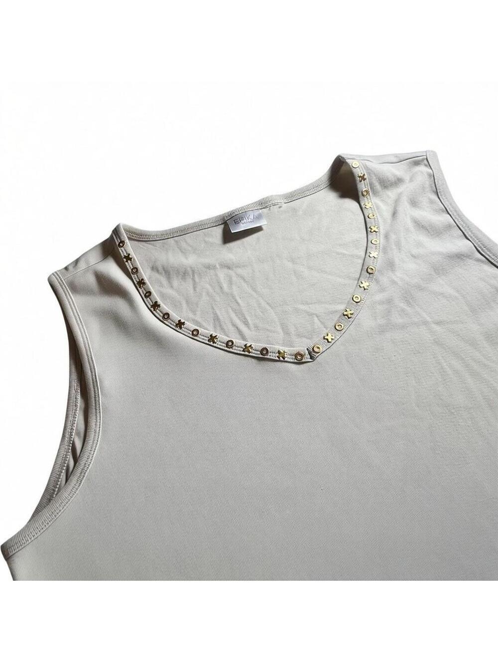 XO Studded Plus Size V Neck Tank Top